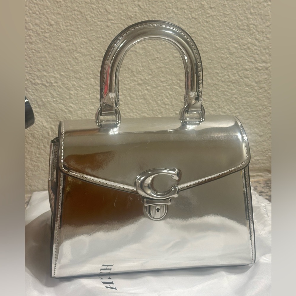 Coach Metallic Silver Bag
